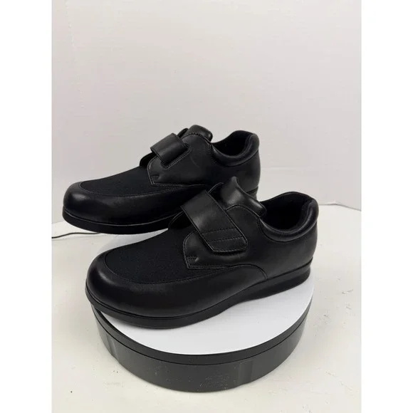 DREW Orthopedic Black Stretch Adjustable Strap Walking Shoes Women's 10 WW